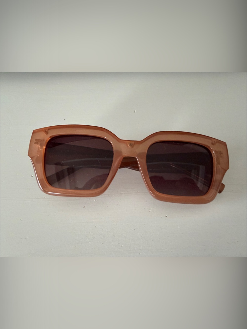 Women’s Rectangular Brown Sunglasses with Tinted Lenses